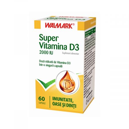 Super Vitamina D3 2000UI, 60 capsule, Walmark