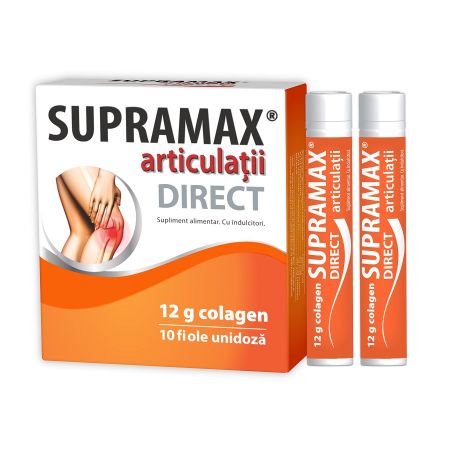 Supramax articulatii Direct 12g colagen, 10 fiole, Zdrovit