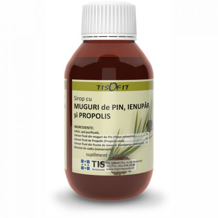 Sirop cu muguri de pin, ienupar si propolis, 150 ml, Tis Farmaceutic