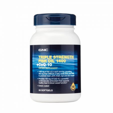 Triple Strength Ulei de Peste si Coenzima Q-10, 885411, 60 capsule, GNC