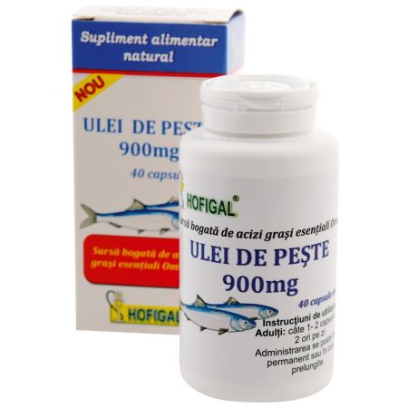 Ulei de peste, 900 mg, 40 capsule, Hofigal