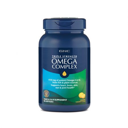 Ulei de peste Omega Complex Triple Strength (764721), 90 capsule, GNC