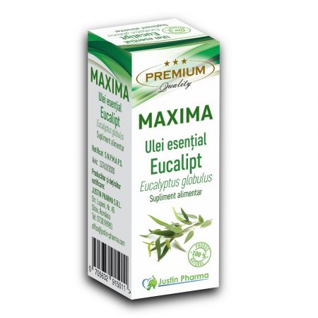 Ulei esential de eucalipt Maxima, 10 ml, Justin Pharma