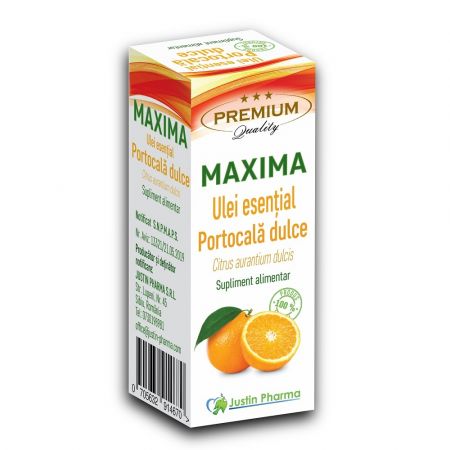 Ulei esential de portocala dulce Maxima, 10 ml, Justin Pharma