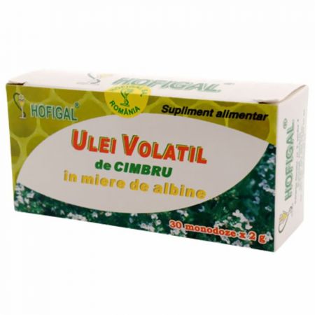 Ulei volatil de Cimbru in miere de albine, 30 monodoze, Hofigal