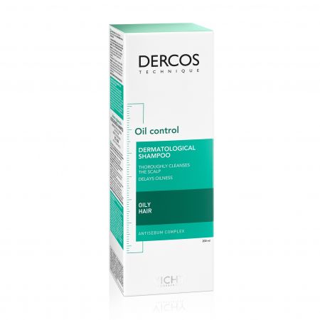 Sampon sebocorector pentru par gras Dercos, 200 ml, Vichy