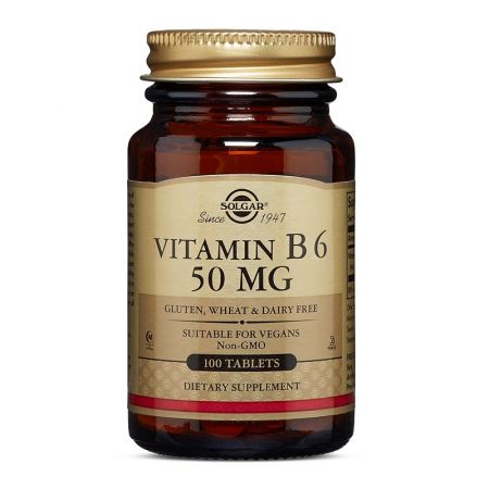 Vitamina B6 50 mg, 100 tablete, Solgar