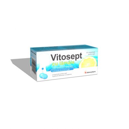 Vitosept cu lamaie, 20 comprimate, Slavia Pharm