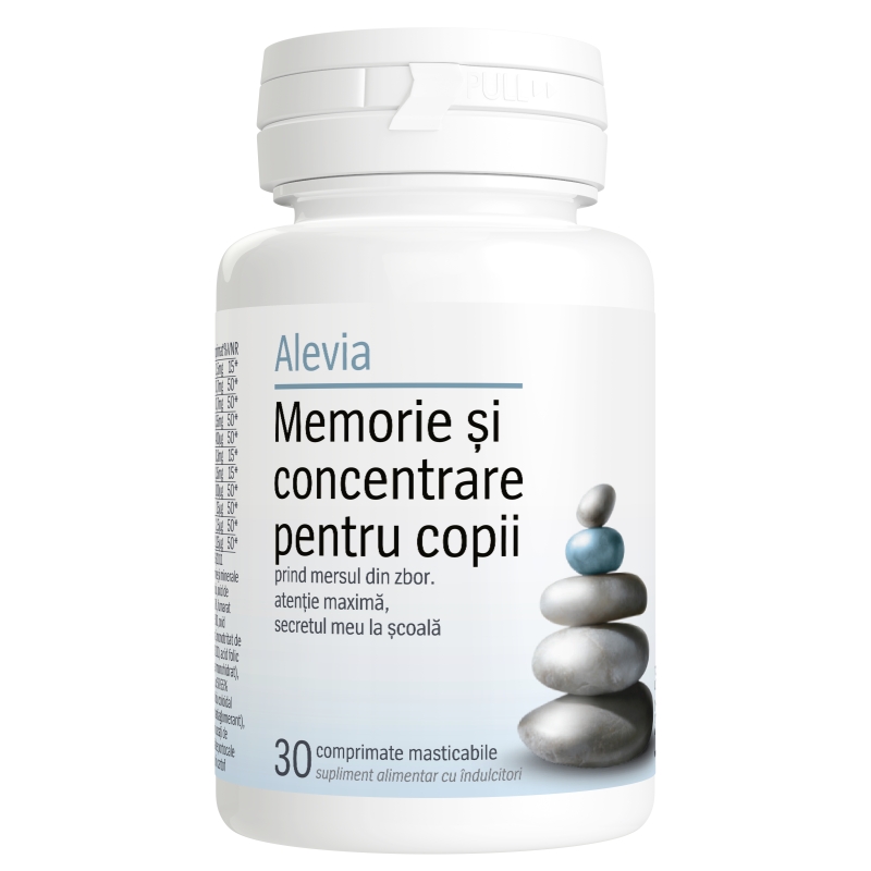 Memorie si concentrare pentru copii, 30 comprimate, Alevia