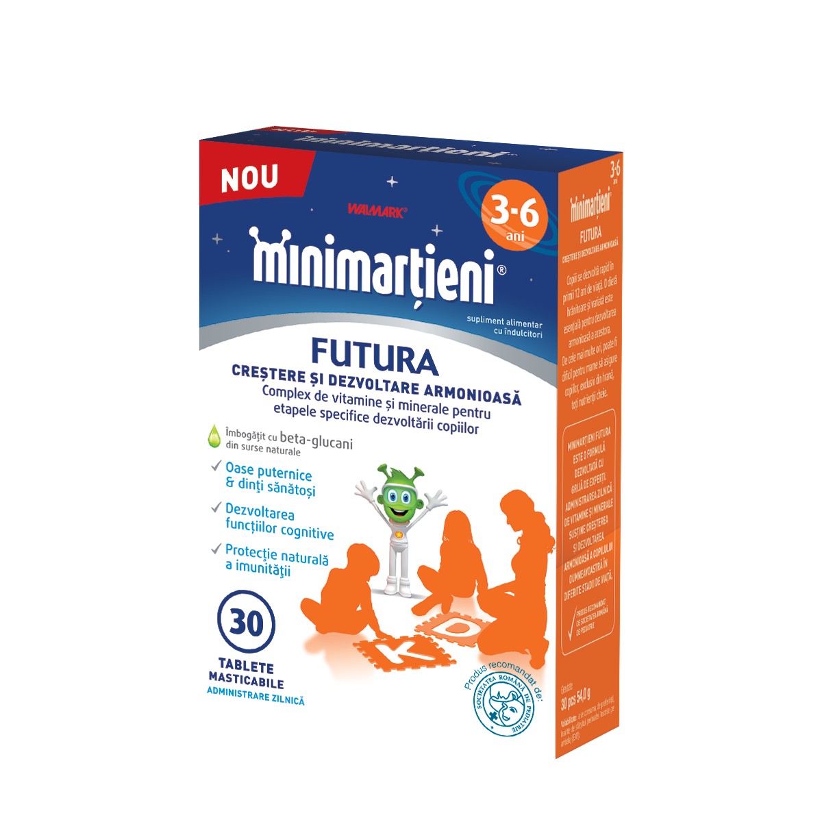 Minimartieni Futura crestere si dezvoltare 3-6 ani, 30 tablete, Walmark