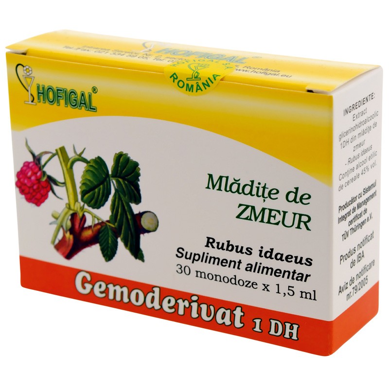 Mladite de Zmeur Gemoderivat, 30 monodoze, Hofigal