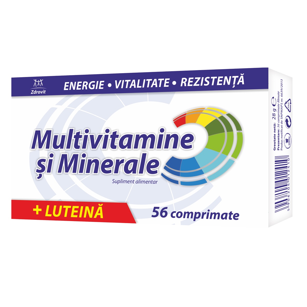 Multivitamine si minerale + Luteina, 56 comprimate, Zdrovit