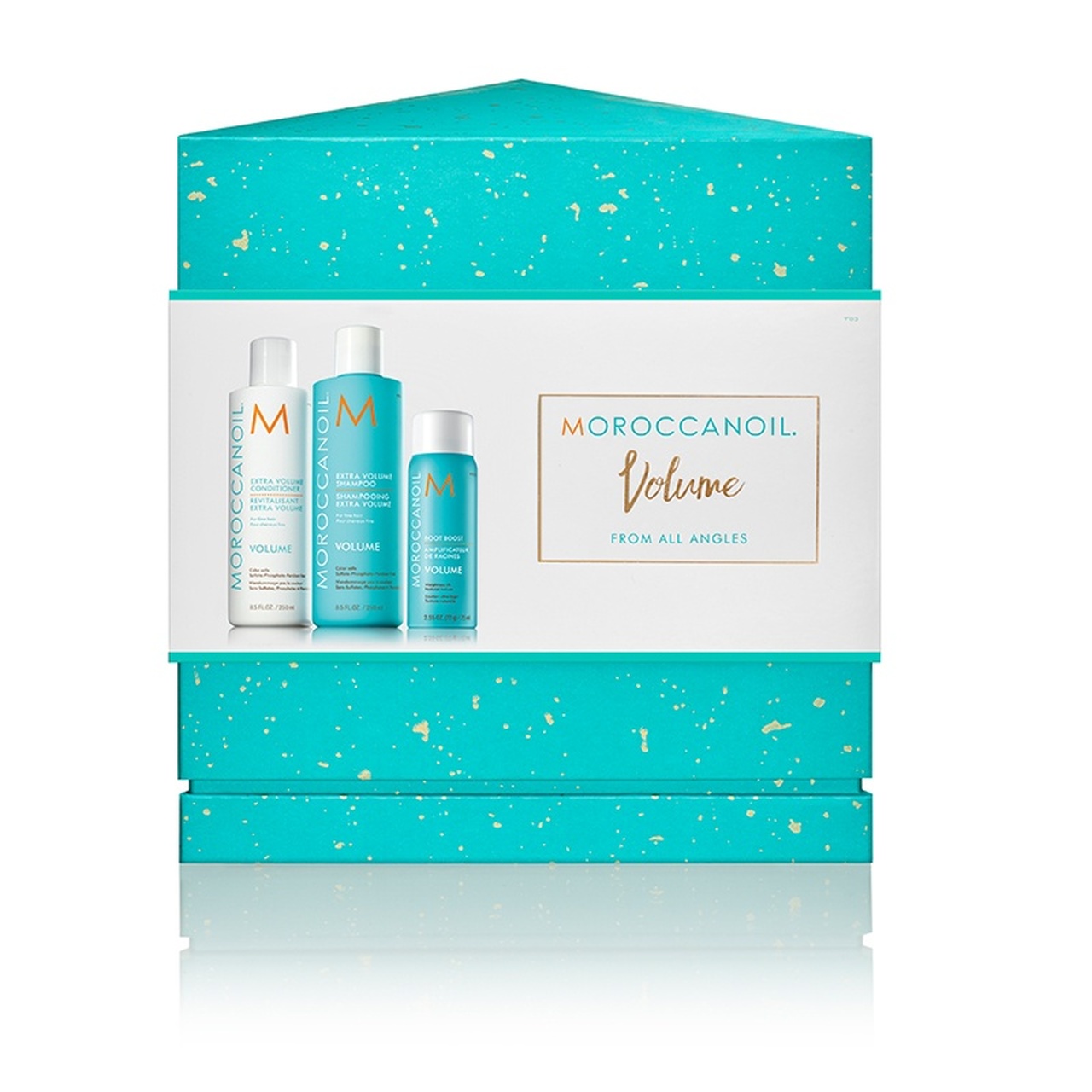 Set Moroccanoil Volume: Sampon 250 ml + Balsam 250 ml + Spray Root Boost 75 ml, Moroccanoil