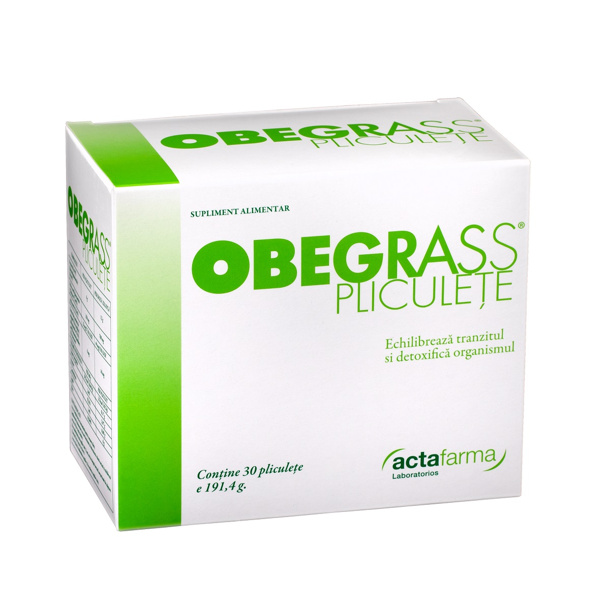 Obegrass, 30 plicuri, Actafarma