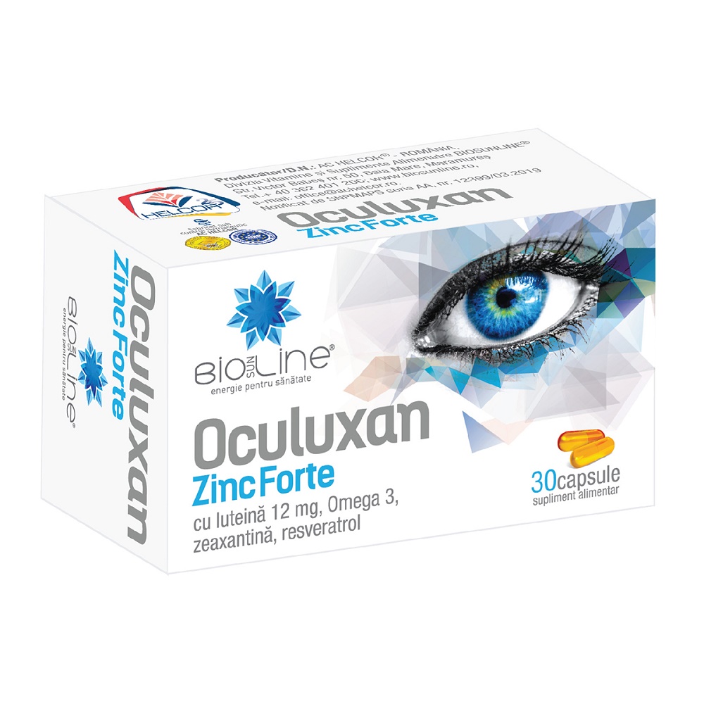 Oculuxan Zinc Forte, 30 capsule, Helcor