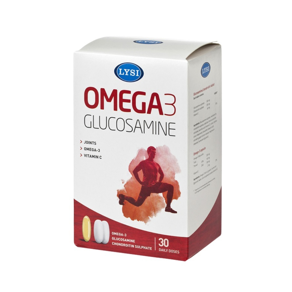 Omega 3 cu Glucozamina si Condroitina, 30 doze, Lysi