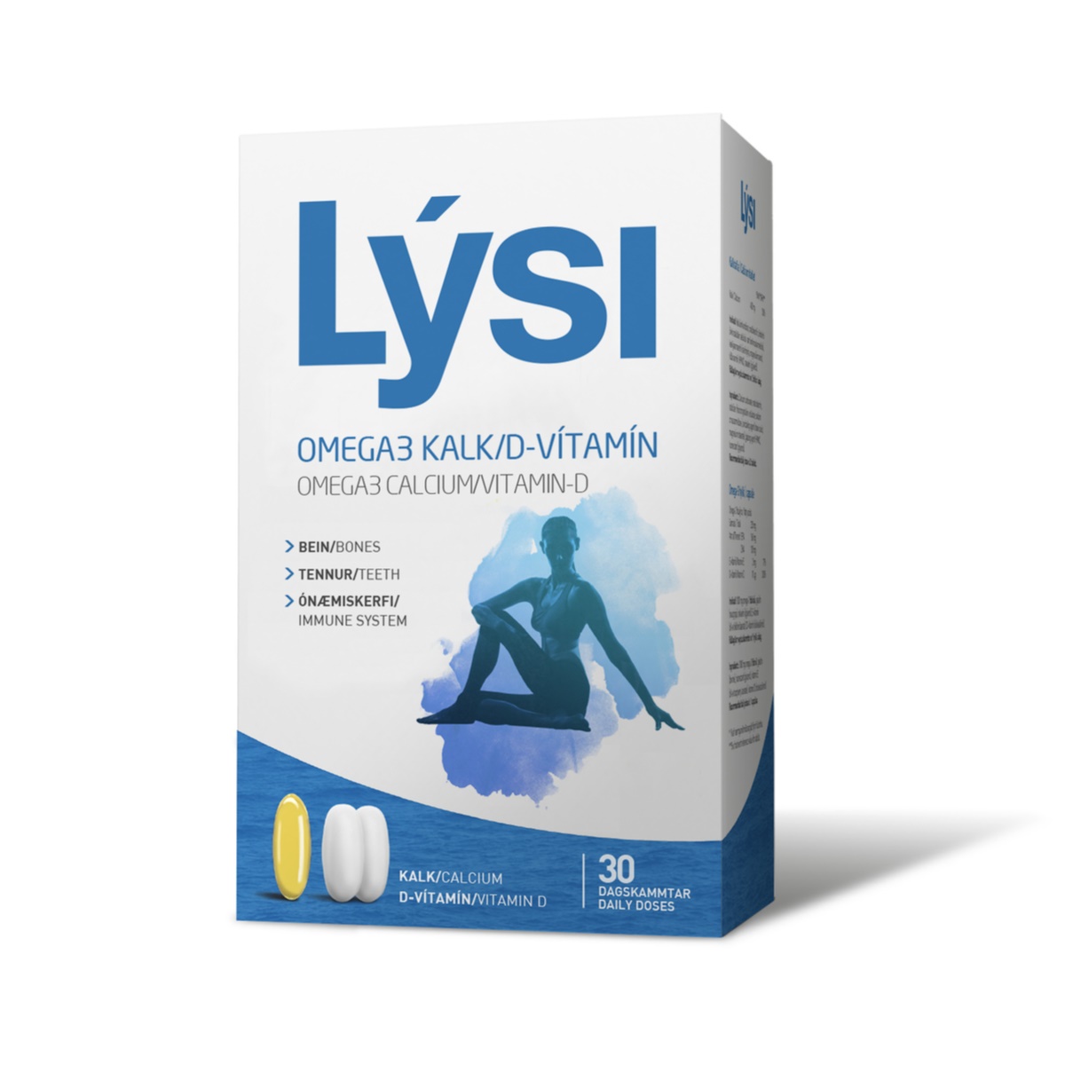 Omega-3 + D Calcium, 90 capsule, Lysi