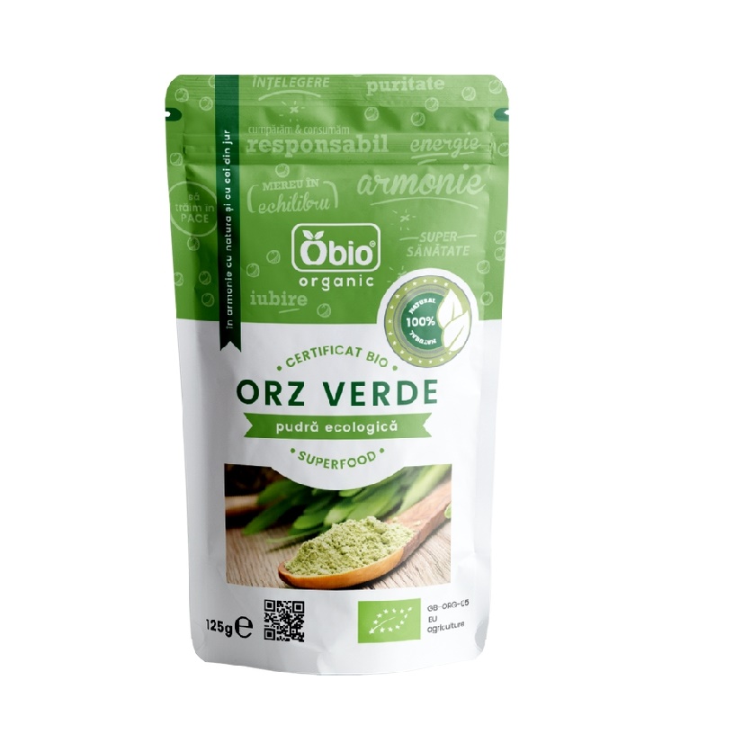 Orz verde pulbere bio, 125, Obio