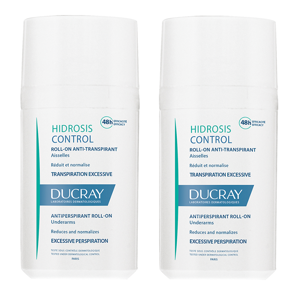 Pachet Roll-on anti-perspirant Hidrosis Control, 40 ml + 40 ml, Ducray