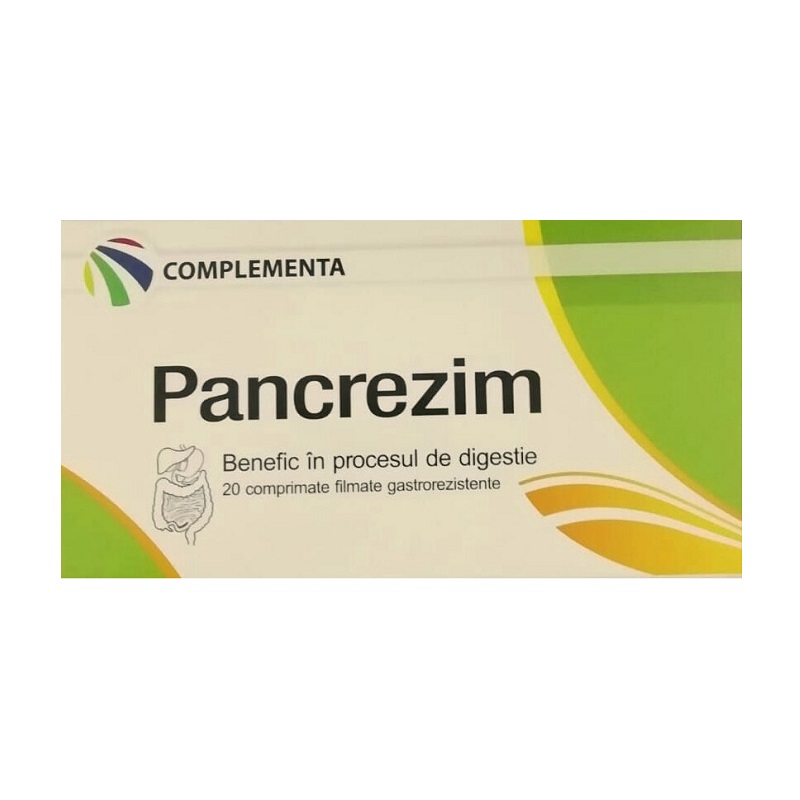 Pancrezim, 20 comprimate filmate, Slavia Pharm