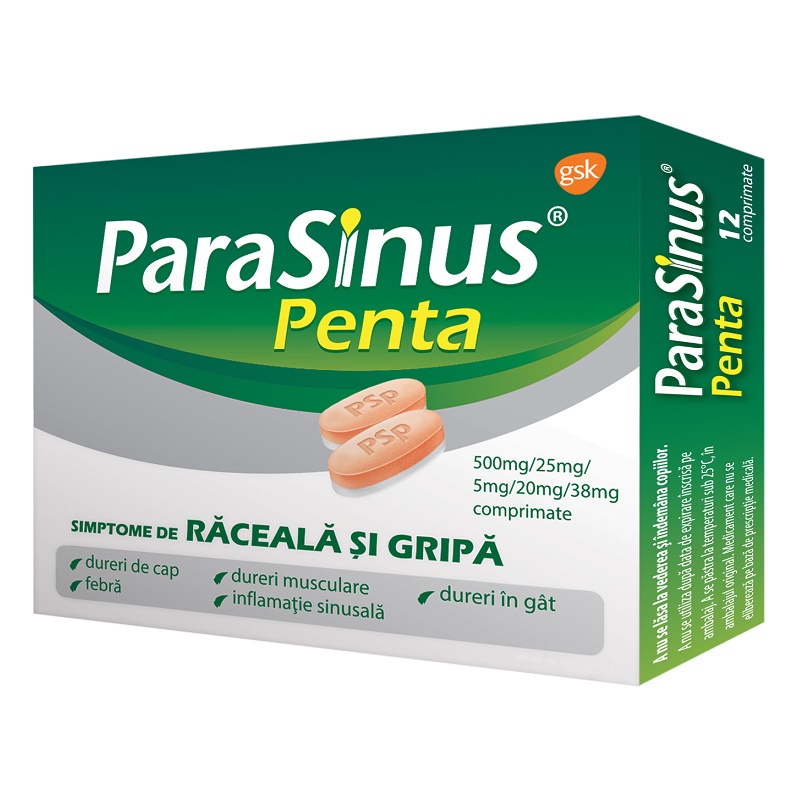 Parasinus Penta, 12 comprimate, Gsk