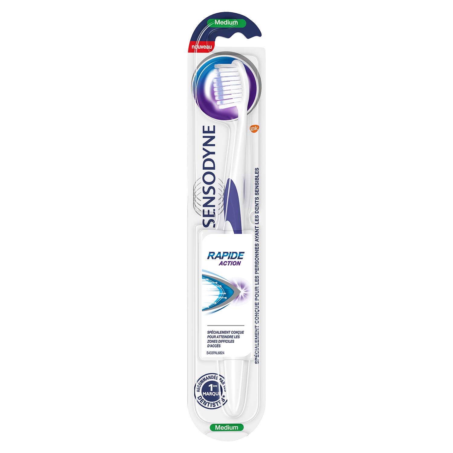 Periuta de dinti medium Rapid Sensodyne, 1 bucata, Gsk