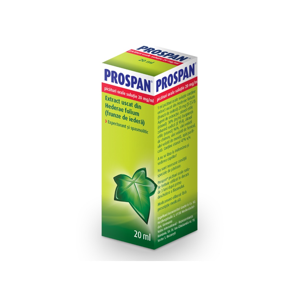 Prospan picături orale, soluţie, 20 mg/ml, 20 ml, Engelhard Arzneimittel