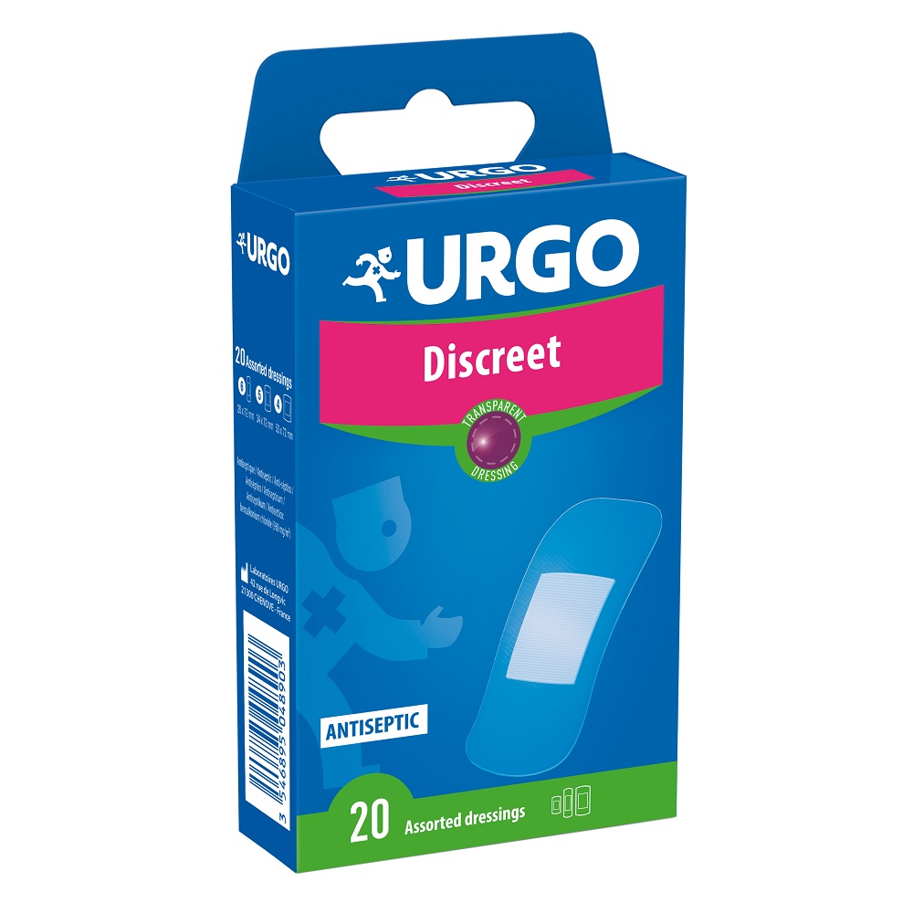 Plasturi Discreet, 20 bucati, Urgo