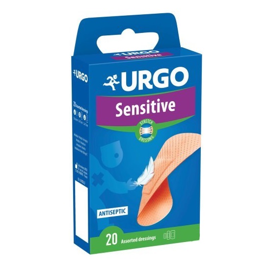 Plasturi stripuri pentru pielea sensibila UrgoSensitiveStretch, 20 bucati, Urgo