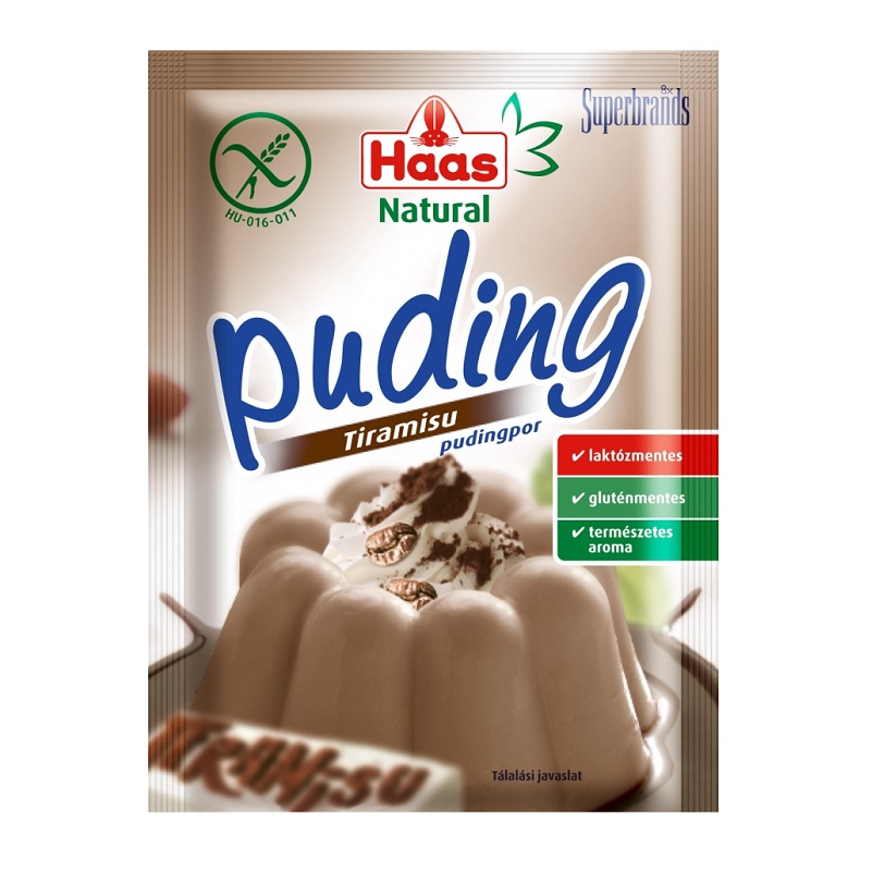 Praf de budinca fara gluten Tiramisu, 40 g, Haas Natural