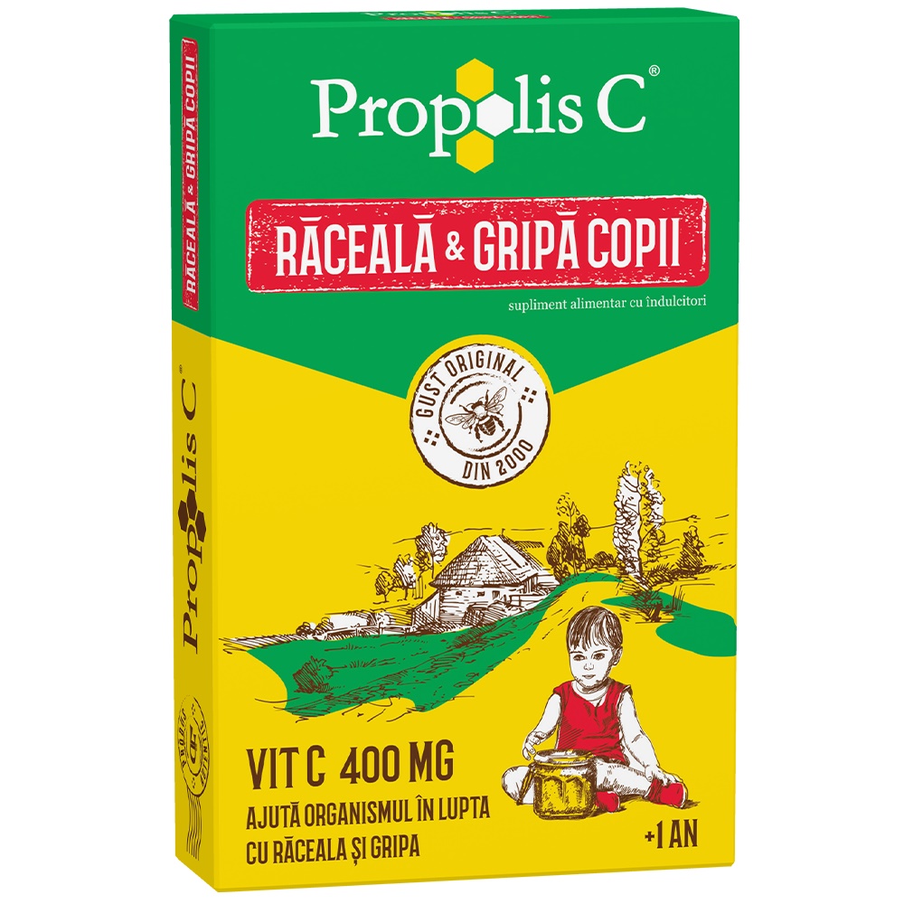 Propolis C raceala si gripa kids +1an, 8 plicuri, Fiterman Pharma