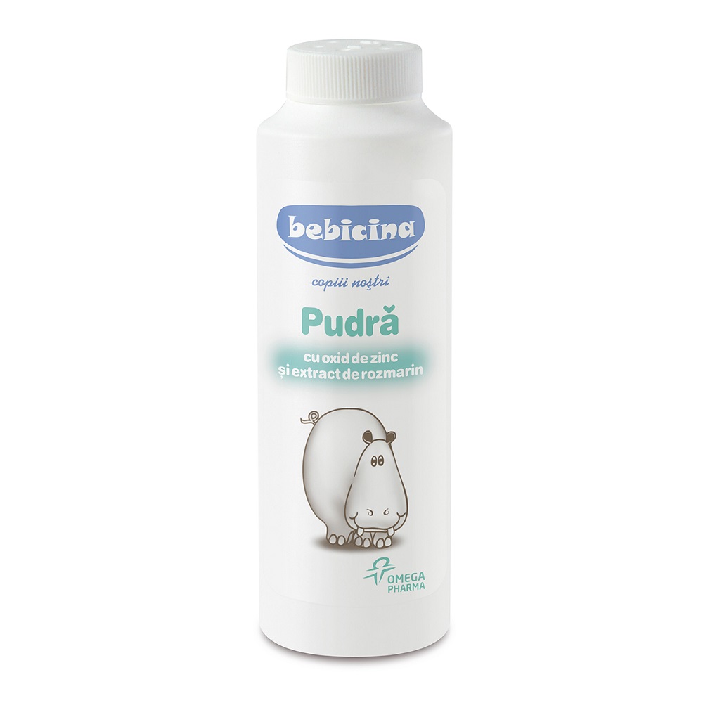 Pudra cu oxid de zinc si rozmarin Bebicina, 75 g, Omega Pharma