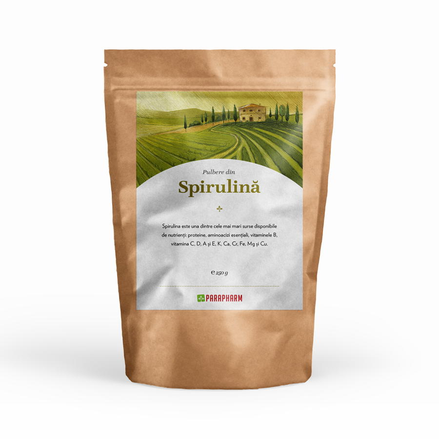 Pulbere din Spirulina, 250 g, Parapharm