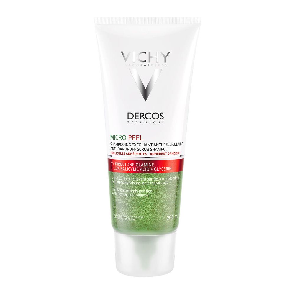 Sampon exfoliant impotriva matretii aderente Dercos Micro Peel, 200 ml, Vichy