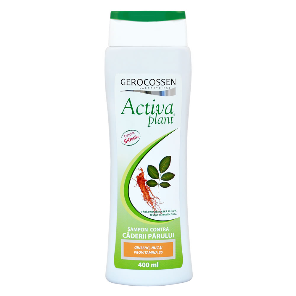 Sampon contra caderii parului cu nuc, ginseng, provitamina B6 Activa Plant, 400 ml, Gerocossen