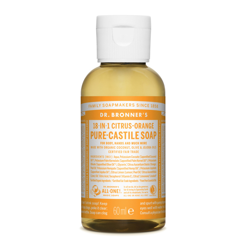 Sapun magic lichid 18in1 cu citrice pentru calatorii, 60 ml, Dr. Bronner's