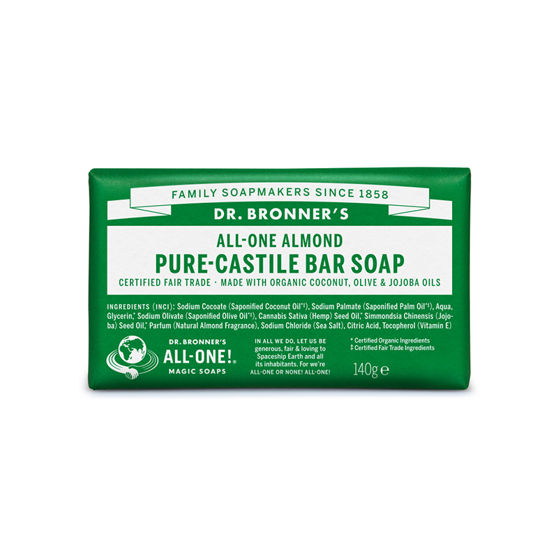 Sapun solid cu migdale Castilia, 140 g, Dr. Bronner's