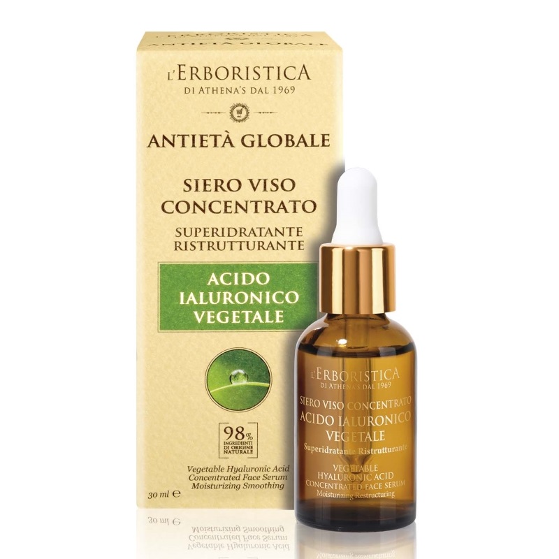 Ser vegan antirid cu acid hialuronic 100% vegetal, 15 ml, L'Erboristica