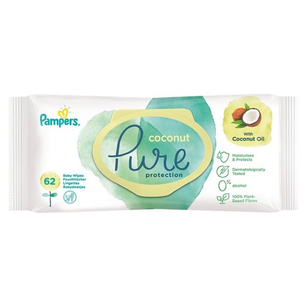 Servetele umede Coconut Pure, 42 bucati, Pampers 