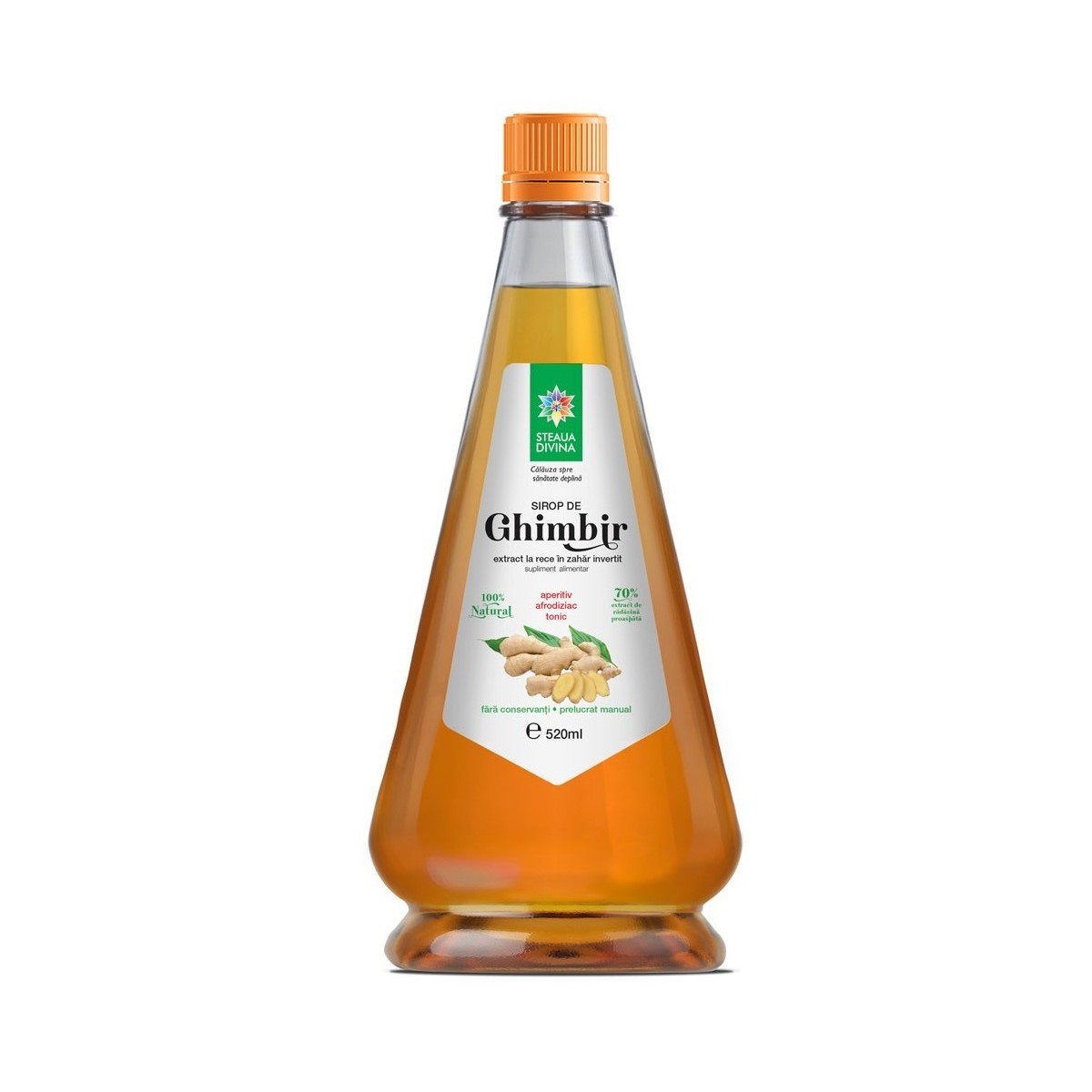 Sirop de ghimbir, 520 ml, Steaua Divina