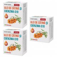 Pachet Ulei de catina si coenzima Q10, 3x30 capsule, Parapharm