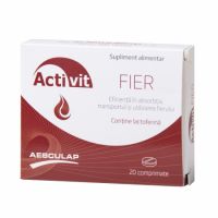 Activit Fier contine lactoferina, 20 comprimate, Aesculap