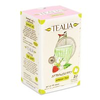 Ceai verde Pure Ceylon cu aroma de capsuni (50130), 20 plicuri, Tealia