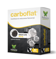 Carbune activ Carboflat 250 mg, 20 capsule, Polisano