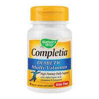 Completia Diabetic Multi-Vitamin (fara fier) Natures Way, 30 tablete, Secom