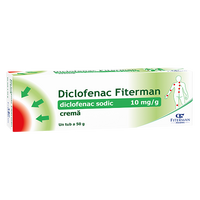 Diclofenac crema, 10 mg/g, 50 g, Fiterman
