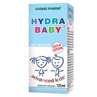 Sirop cu gust de capsune pentru copii Hydra Baby Advanced Kids, 125 ml, Cosmopharm