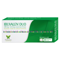 Ibuvalen Duo, 200 mg/12,8 mg, 20 comprimate filmate, Polisano