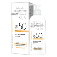 Lapte de protectie solara cu SPF 50 H3 Derma+ Sun, 150 ml, Gerovital
