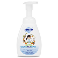 Spuma de curatare pentru baieti Natural Kids, 250 ml, Sanosan